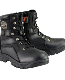 Milwaukee Leather MBM9105 Men's 9-Inch Black Leather Swat Style-Tactical Lace-Up Motorcycle Biker Boots