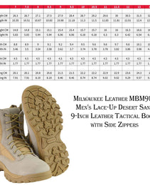 Milwaukee Leather Men's Lace-Up Desert Sand 9-Inch Leather Swat Style-Tactical Motorcycle Biker Boots MBM9111