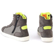 Milwaukee Leather MBM9117 Men's Dark Grey Suede and Grey Canvas Street Riding Shoes w/ Dual Closure/Ankle Support