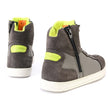 Milwaukee Leather MBM9117 Men's Dark Grey Suede and Grey Canvas Street Riding Shoes w/ Dual Closure/Ankle Support