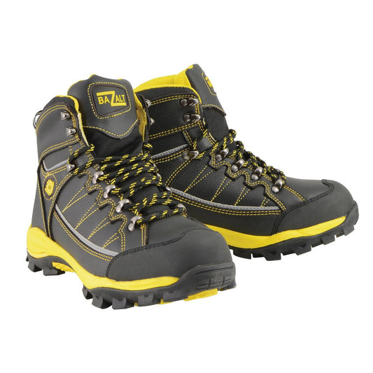 Bazalt MBM9122 Men’s Black & Yellow Waterproof Frost-Proof Leather Work & Hiking Shoes