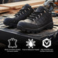 Bazalt MBM9127ST Men’s Black Waterproof Frost-Proof Leather Work Shoes with Composite Toe