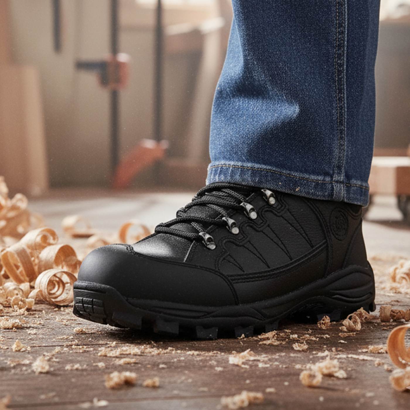 Bazalt MBM9126 Men’s Black Waterproof Frost-Proof Leather Outdoor Work & Hiking Shoes