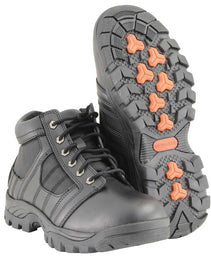Milwaukee Leather MBM9131 Men’s Black Lace-Up Waterproof Swat Style-Tactical Motorcycle Shoes