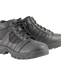 Milwaukee Leather MBM9131 Men’s Black Lace-Up Waterproof Swat Style-Tactical Motorcycle Shoes
