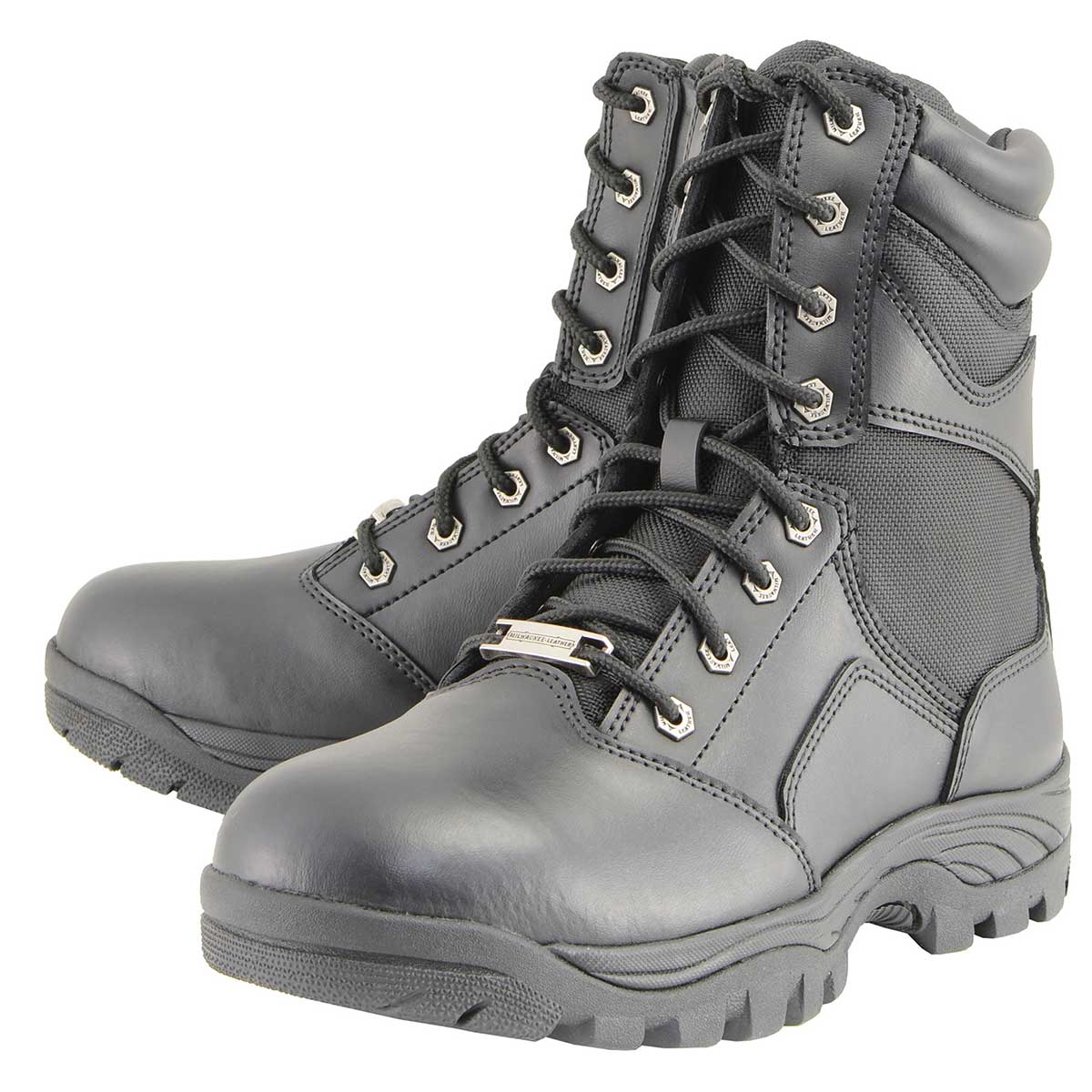 Milwaukee Leather MBM9135 Men’s Black Lace-Up Waterproof Swat Style-Tactical Motorcycle Boots