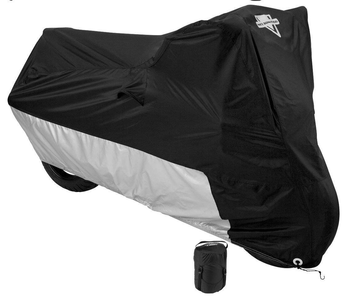 Nelson Rigg 'MC-904' Deluxe All Season Black/Silver Motorcycle Cover