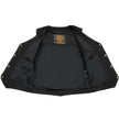 Milwaukee Leather MDL4000 Women's Black Plain Side 3 Snap Front Denim Vest