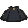 Milwaukee Leather MDL4001 Women's Black Denim Motorcycle Vest with Side Lace and 4 Snap Front