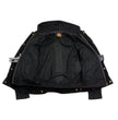 Milwaukee Leather MDL4002 Women's Black Denim 2 in 1 Shirt Style Collar Motorcycle Rider Vest W/ Removable Hoodie