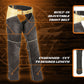 Milwaukee Leather MDL6905 Women's Two Tone Black and Beige Denim and Leather Chaps with Two Front Pockets