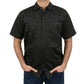 Milwaukee Leather MDM11669 Men's Black Button Up Heavy Duty Work Shirt | Classic Mechanic Work Shirt w/ Pockets
