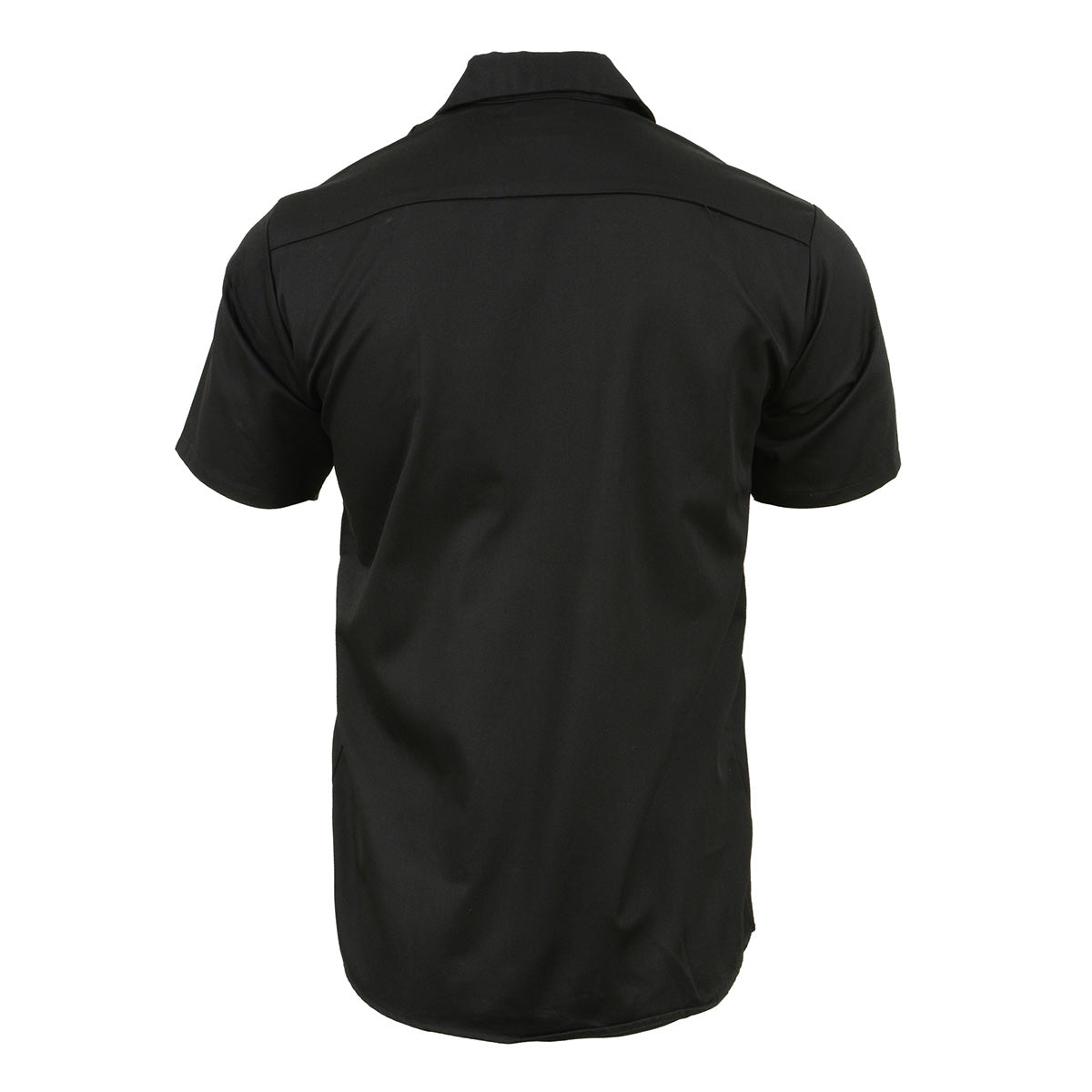 Milwaukee Leather MDM11669 Men's Black Button Up Heavy Duty Work Shirt | Classic Mechanic Work Shirt w/ Pockets