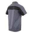 Milwaukee Leather MDM11671.149 Men's Grey and Black Button Up Heavy-Duty Work Shirt for | Classic Mechanic Work Shirt