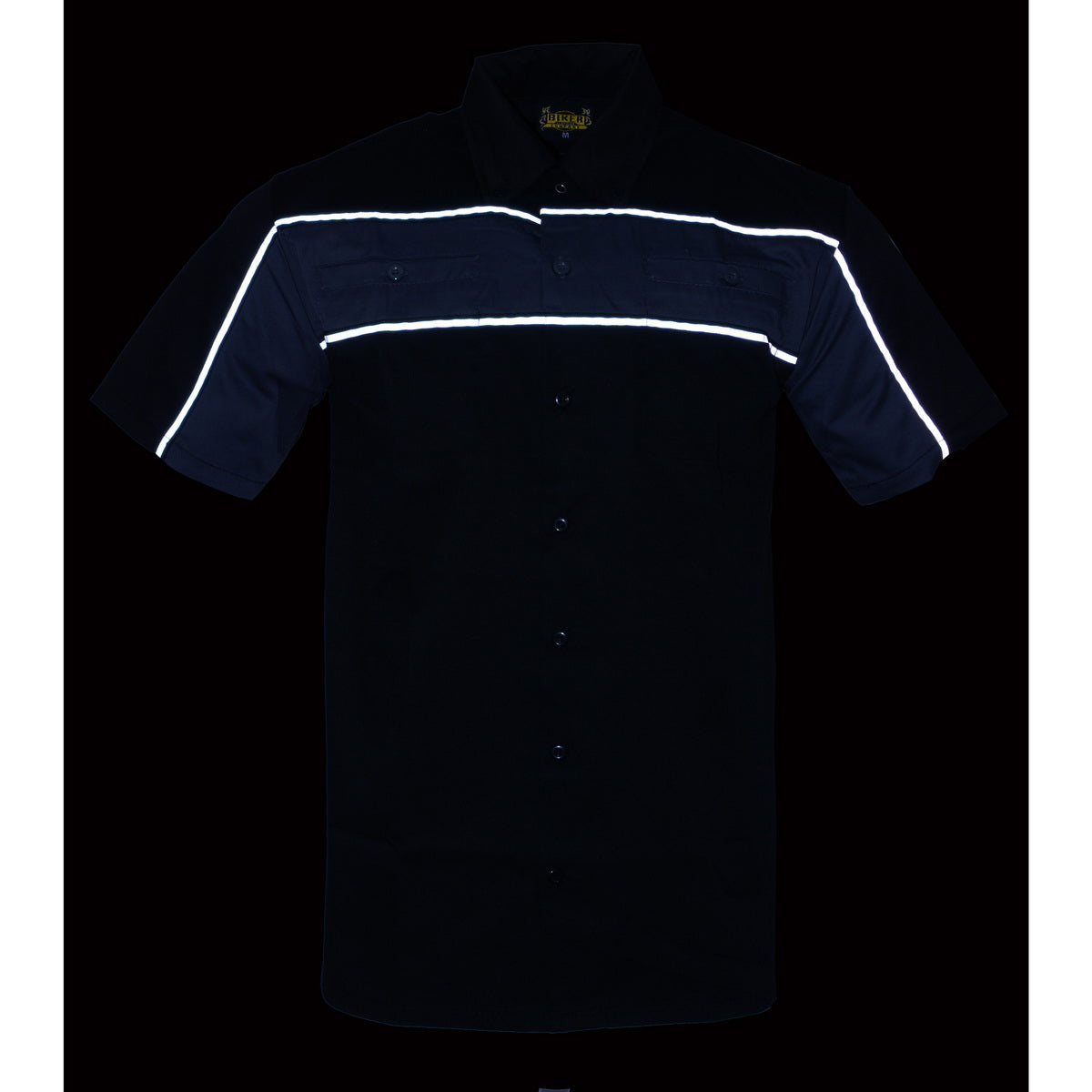 Milwaukee Leather MDM11672.01 Men's Black and Grey Button Up Heavy-Duty Work Shirt | Classic Mechanic Work Shirt