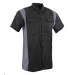 Milwaukee Leather MDM11674.01 Men's Black and Grey Button Up Heavy-Duty Work Shirt for | Classic Mechanic Work Shirt