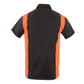 Biker Clothing Co. MDM11675.94 Black and Orange Button Up Heavy-Duty Work Shirt for Men's, Classic Mechanic Work Shirt