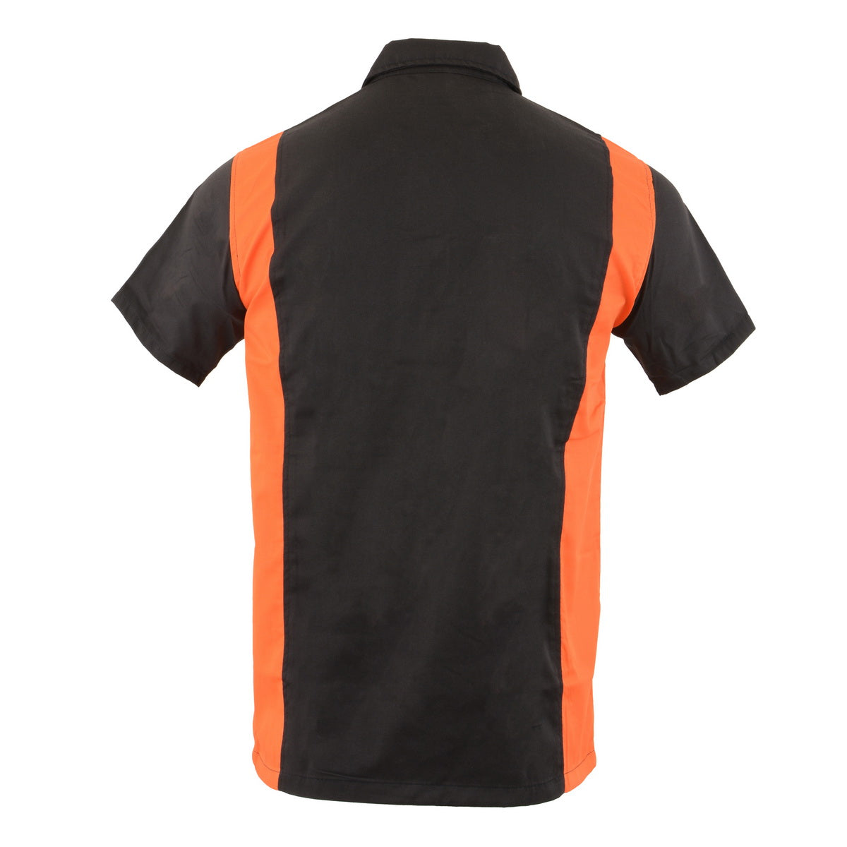 Biker Clothing Co. MDM11675.94 Men's Black and Orange Button Up Heavy-Duty Work Shirt | Classic Mechanic Work Shirt