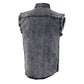 Biker Clothing Co. MDM11678.119 Men’s Grey and Black Cut Off Denim Button Down Shirt