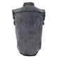 Biker Clothing Co. MDM11678.119 Men’s Grey and Black Cut Off Denim Button Down Shirt