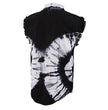 Biker Clothing Co. MDM11679 Men's Classic Black and White Tie-Dye Button-Down Frayed Sleeveless Cut Off Shirt