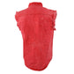 Biker Clothing Co. MDM11681.151 Men’s Red and Beige Cut Off Button Down Shirt