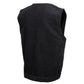 Milwaukee Leather MDM3012 Men's 'Brute' Concealed Snap Black Denim V-Neck Club Style Vest w/ Hidden Zipper