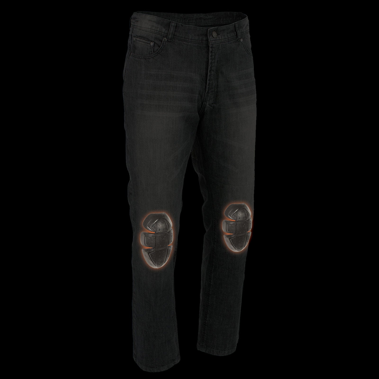 Milwaukee Leather MDM5000 Men's Black Armored Motorcycle Riding Denim Jeans Reinforced with Aramid Fibers