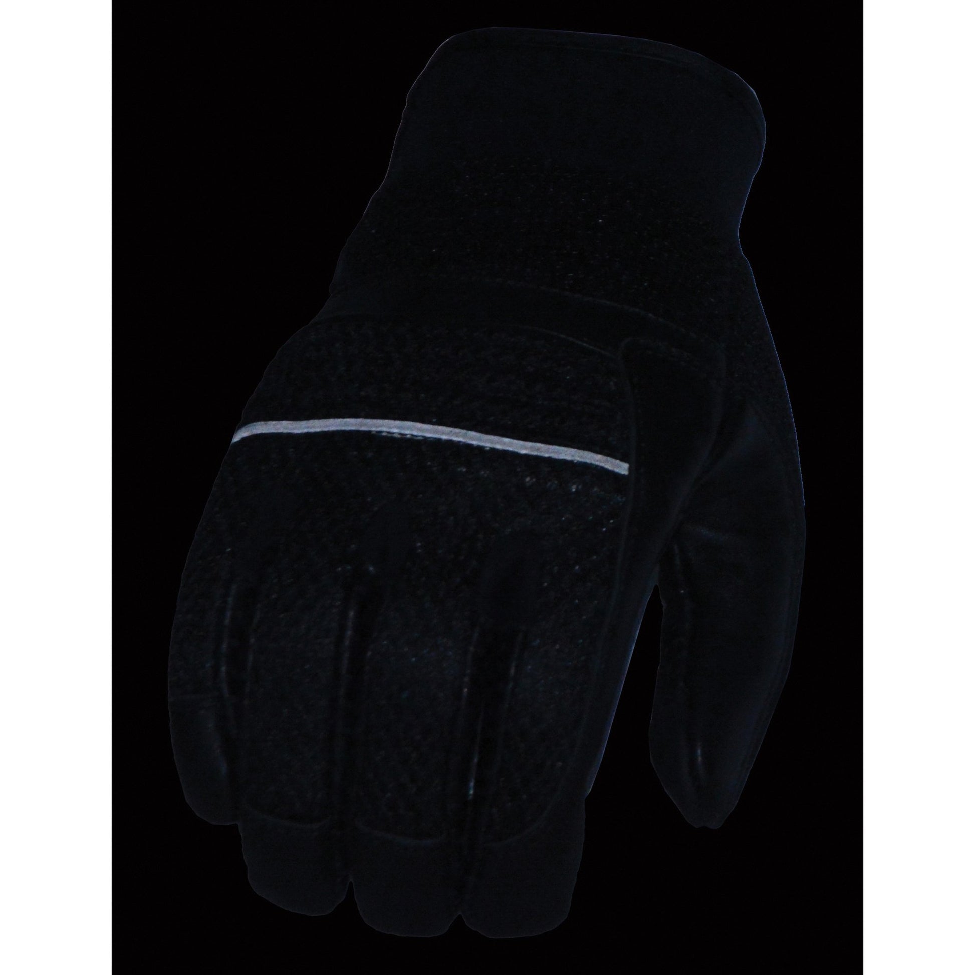 Milwaukee Leather MG7503 Men's Black Leather  i-Touch Screen Compatible Mesh Racing Motorcycle Hand Gloves W/ Reflector