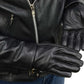 Milwaukee Leather MG7510 Men's Black Leather Gel Padded Palm Short Wrist Motorcycle Hand Gloves W/ ‘Full Panel Cover’