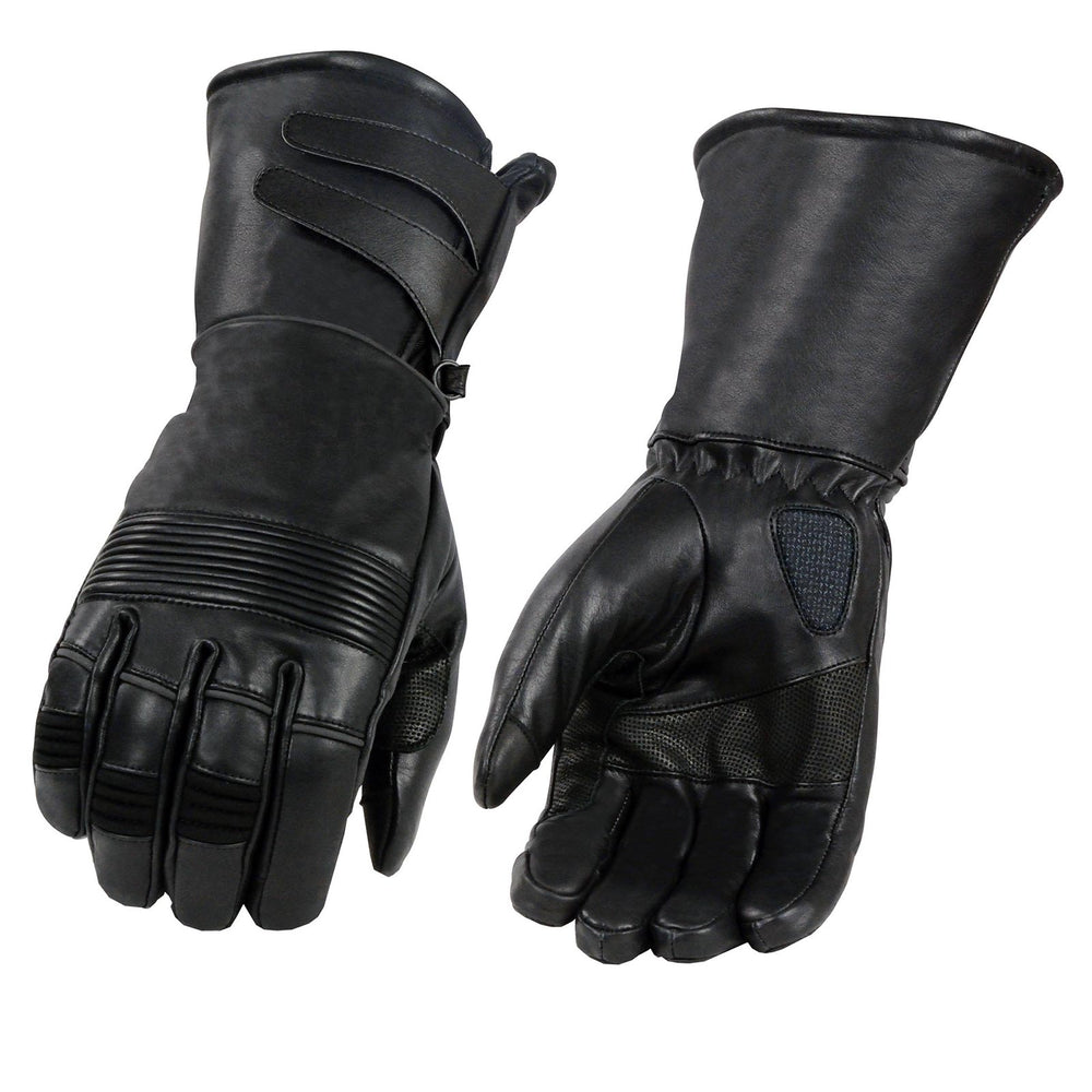 Milwaukee Leather MG7550 Men's Black Cowhide Leather Gauntlet – LeatherUp  USA
