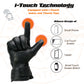 Milwaukee Leather MG7551 Men's Black Cowhide Leather Gauntlet Motorcycle Hand Gloves W/ i-Touch Screen and Waterproof