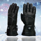 Milwaukee Leather MG7713SET Women's Heated Black Leather Winter Gloves w/ Battery Pack-Wire Harness and i-Touch