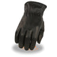 Milwaukee Leather MG7715 Women's Black Leather Thermal Lined Motorcycle Hand Gloves W/ Sinch Wrist Closure