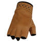 Milwaukee Leather MG7761 Women's Saddle Leather Gel Palm Fingerless Motorcycle Hand Gloves W/ Stylish ‘Wrist Detailing’