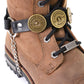 Milwaukee Leather MLA3005 Silver Biker Chain for Motorcycle Boots with 12 Gauge Shell Medallion