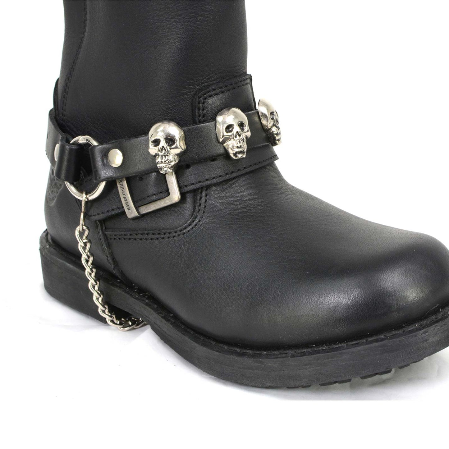 Milwaukee Leather MLA3007 Silver Classic Skull Heads Biker Chain for Motorcycle Boots