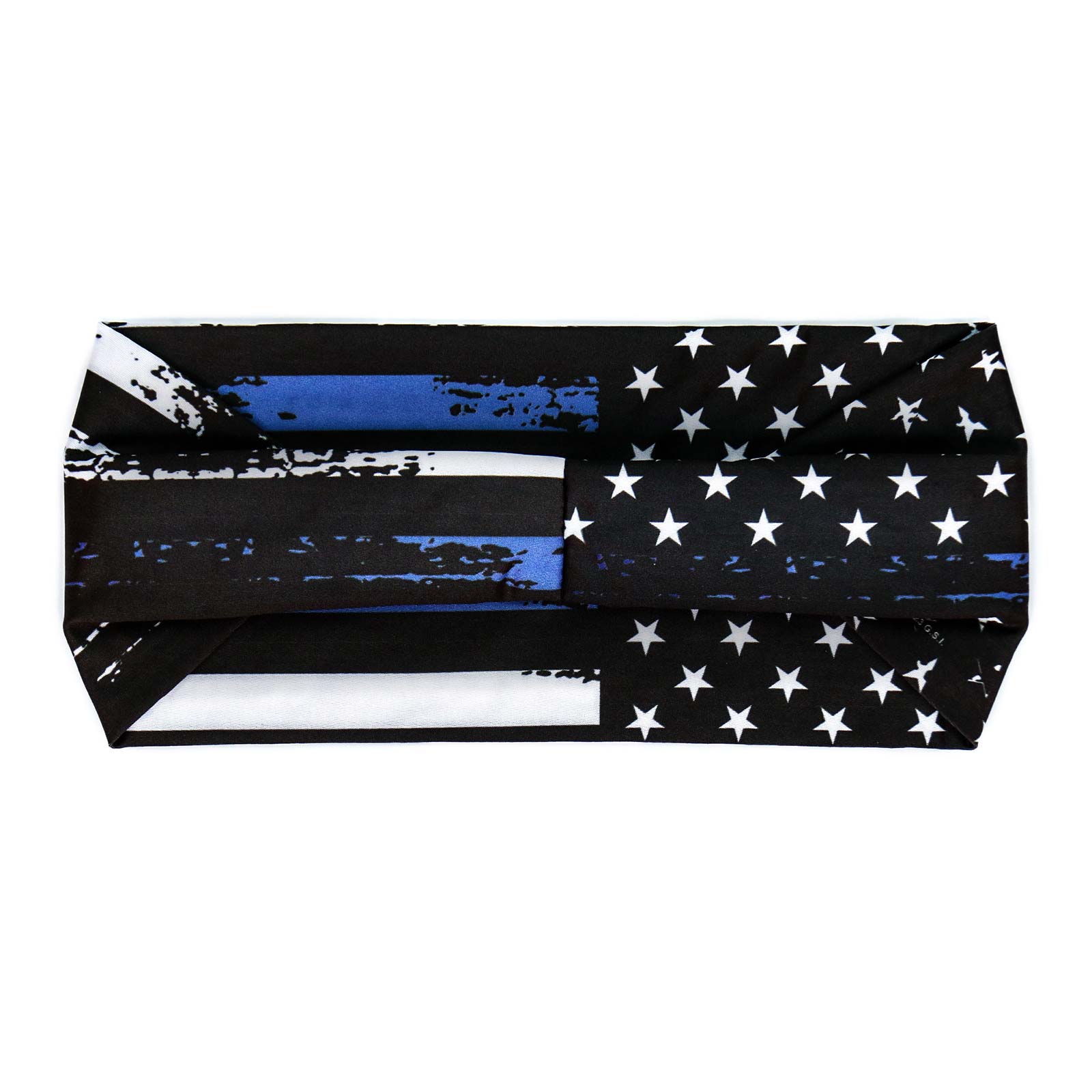 Milwaukee Leather | Bling Designed Wide Headbands-Headwraps for Women Biker Bandana with Blue Flag - MLA8014