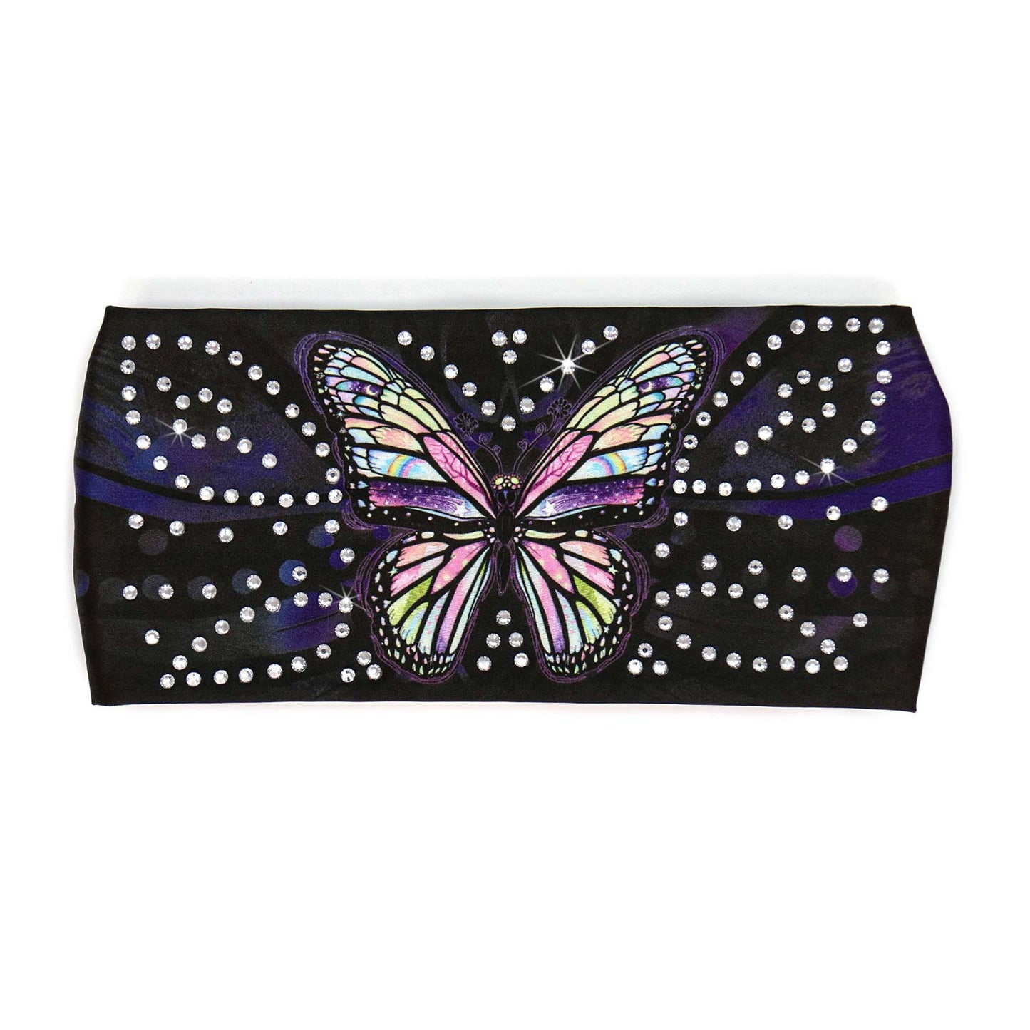 Milwaukee Leather | Bling Designed Wide Headbands-Headwraps for Women Biker Bandana with Butterfly - MLA8015