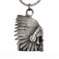 Milwaukee Leather MLB9002 'Native Skull' Motorcycle Good Luck Bell | Key Chain Accessory for Bikers