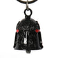 Milwaukee Leather MLB9033 Black 'Red Cross' Motorcycle Good Luck Bell | Key Chain Accessory for Bikers