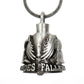 Milwaukee Leather MLB9034 'Eagle - Fallen Heroes' Motorcycle Good Luck Bell | Key Chain Accessory for Bikers