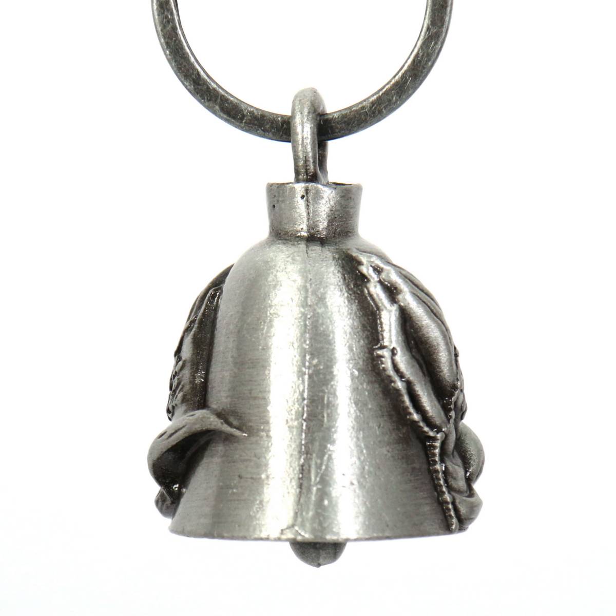 Milwaukee Leather MLB9035 'Praying Hands' Motorcycle Good Luck Bell | Key Chain Accessory for Bikers