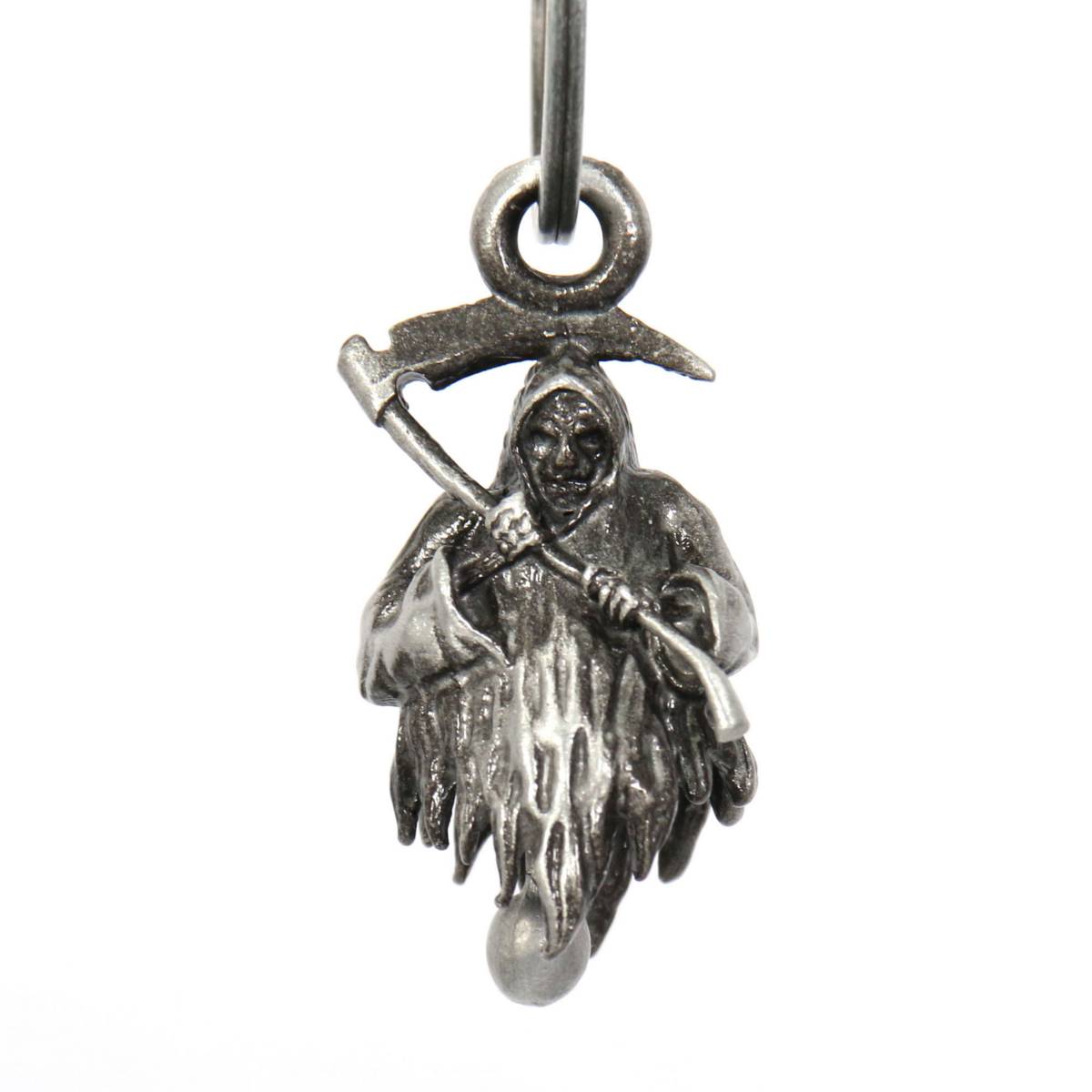 Milwaukee Leather MLB9050 'Grim Reaper' Motorcycle Good Luck Bell | Key Chain Accessory for Bikers
