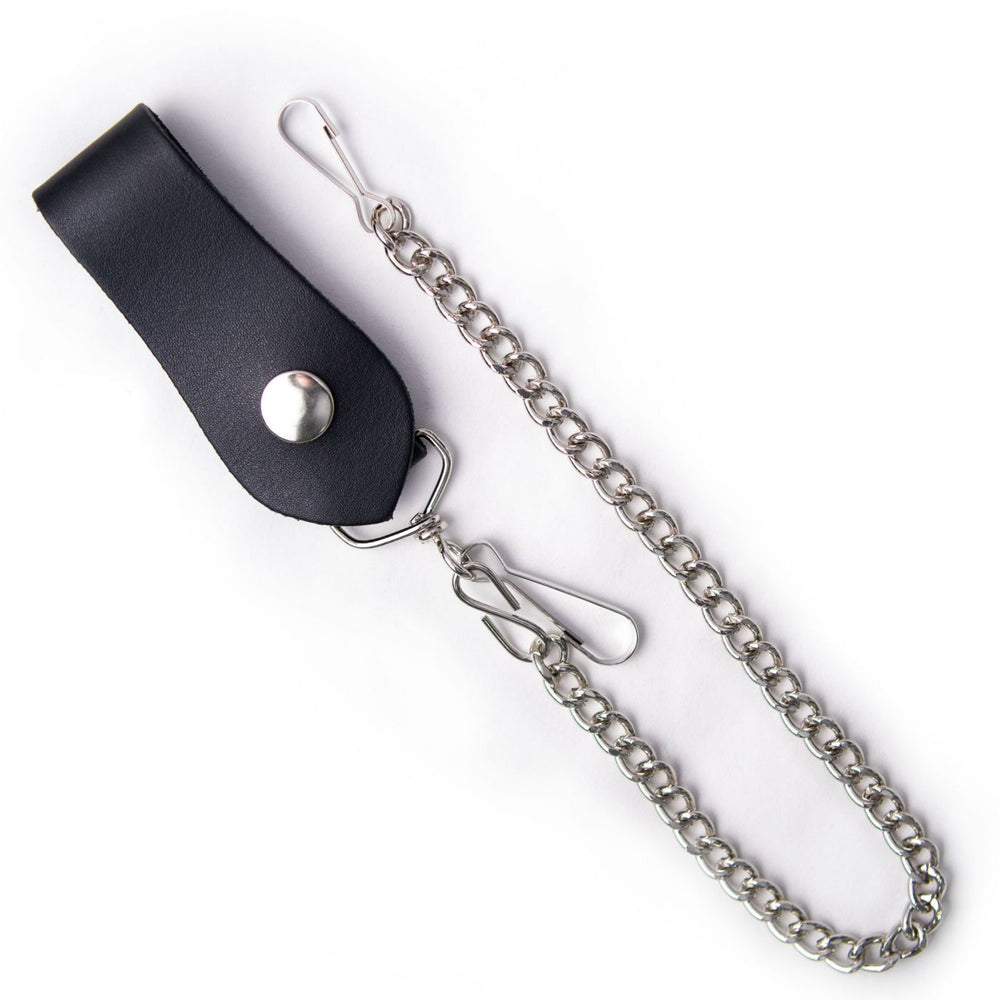 Milwaukee Leather MLC78963 Silver Metal Anti-Theft 15 Inch Wallet Chain with Snap-On Belt Loop and Key Holder