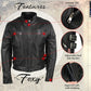 Milwaukee Leather USA MADE MLJKL5001 Women's Black 'Foxy' Premium Motorcycle Leather Jacket with Vents