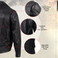 Milwaukee Leather USA MADE MLJKM5008 Men's Black 'Revolve' Premium Leather Vented Motorcycle Jacket