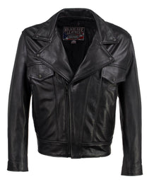 Milwaukee Leather USA MADE MLJKM5008 Men's Black Revolve Premium Leather Vented Motorcycle Jacket