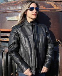 Milwaukee Leather Women's Vented Racer Leather Jacket with Removable Hoodie MLL2501