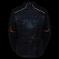 Milwaukee Leather MLL2502 Women's 'Laser Cut' Distressed Black and Purple Scuba Style Racer Jacket